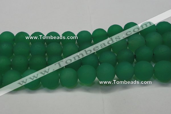 CAG6735 15 inches 18mm round green pilates agate beads