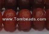 CAG6751 15 inches 12*16mm rondelle red pilates agate beads