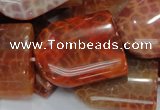 CAG684 15.5 inches 25*30mm freeform natural fire agate beads