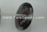 CAG6849 Top drilled 35mm flat round Indian agate beads
