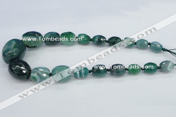 CAG6884 12*14mm - 25*30mm faceted drum dragon veins agate beads