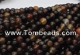 CAG701 15.5 inches 4mm round dragon veins agate beads wholesale