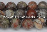 CAG7012 15.5 inches 8mm faceted round ocean agate gemstone beads