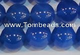 CAG7163 15.5 inches 14mm round blue agate gemstone beads