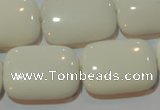 CAG7249 15.5 inches 22*30mm rectangle white agate gemstone beads