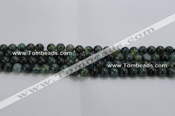 CAG7322 15.5 inches 8mm round dragon veins agate beads wholesale