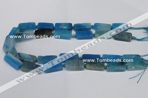 CAG7376 15.5 inches 8*20mm - 10*25mm cuboid dragon veins agate beads