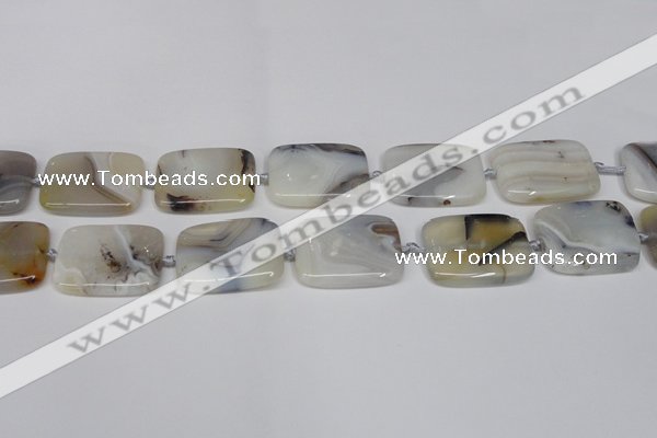 CAG7424 15.5 inches 20*30mm rectangle Montana agate beads