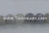 CAG7483 15.5 inches 14mm round frosted agate beads wholesale