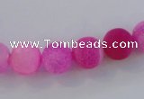 CAG7507 15.5 inches 14mm round frosted agate beads wholesale