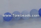 CAG7529 15.5 inches 10mm round frosted agate beads wholesale