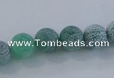 CAG7543 15.5 inches 6mm round frosted agate beads wholesale