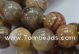 CAG767 15.5 inches 16mm round yellow agate gemstone beads wholesale