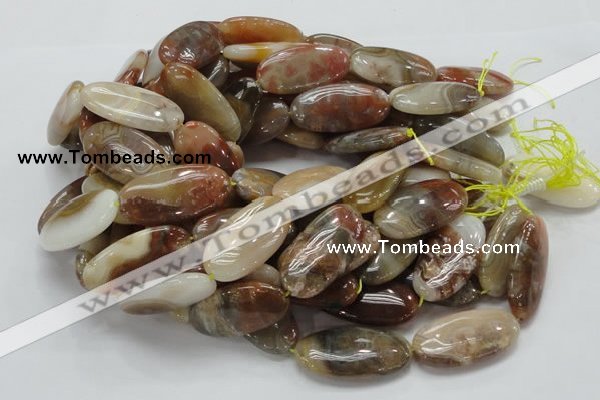 CAG783 15.5 inches 20*40mm oval yellow agate gemstone beads