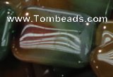 CAG794 15.5 inches 30*40mm rectangle rainbow agate gemstone beads