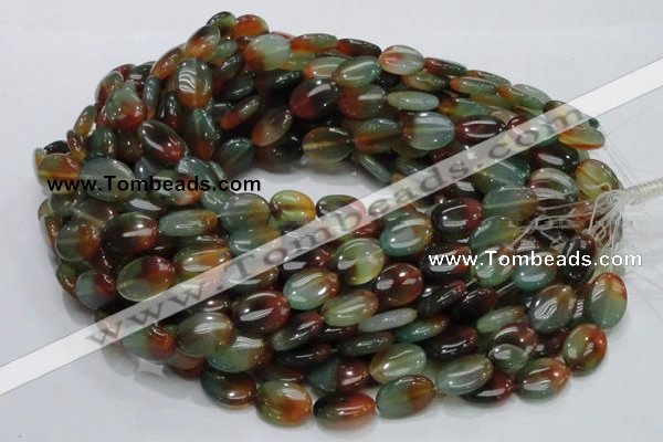 CAG795 15.5 inches 13*18mm oval rainbow agate gemstone beads