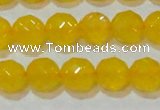 CAG8604 15.5 inches 12mm faceted round yellow agate gemstone beads