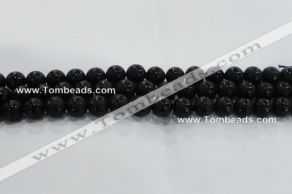 CAG8682 15.5 inches 10mm round matte tibetan agate gemstone beads