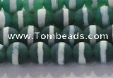 CAG8710 15.5 inches 6mm round matte tibetan agate gemstone beads