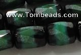 CAG875 15.5 inches 12*20mm faceted column agate gemstone beads