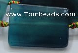 CAG886 15.5 inches 30*42mm faceted rectangle agate gemstone beads