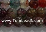 CAG9022 15.5 inches 8mm faceted round fire crackle agate beads