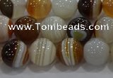 CAG9157 15.5 inches 10mm round line agate beads wholesale