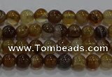 CAG9192 15.5 inches 4mm round line agate gemstone beads