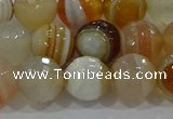 CAG9223 15.5 inches 10mm faceted round line agate beads wholesale