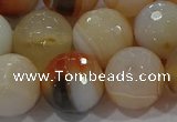 CAG9226 15.5 inches 16mm faceted round line agate beads wholesale
