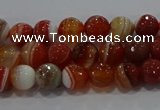 CAG9229 15.5 inches 4mm faceted round line agate beads wholesale