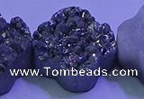 CAG9422 7.5 inches 16*16mm flower silver plated druzy agate beads