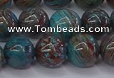 CAG9474 15.5 inches 10mm round blue crazy lace agate beads