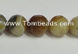 CAG948 16 inches 14mm faceted round madagascar agate gemstone beads