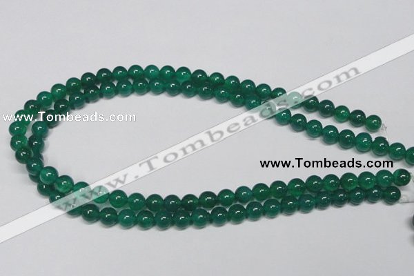 CAG954 15.5 inches 8mm round green agate gemstone beads wholesale