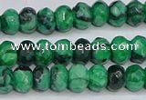 CAG9580 15.5 inches 4*6mm faceted rondelle crazy lace agate beads