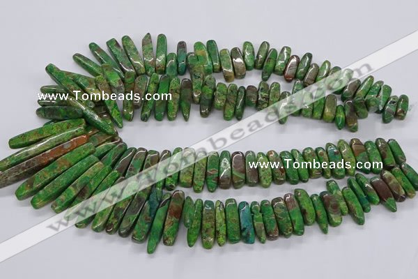 CAG9656 Top drilled 7*20mm - 9*40mm sticks ocean agate beads