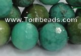 CAG976 15.5 inches 20mm faceted round green grass agate gemstone beads