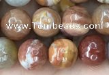 CAG9812 15.5 inches 8mm faceted round wood agate beads