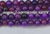 CAG9917 15.5 inches 4mm round purple crazy lace agate beads
