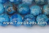 CAG9934 15.5 inches 10mm round blue crazy lace agate beads
