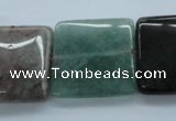 CAJ252 15.5 inches 25*25mm square Indian aventurine beads