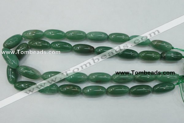 CAJ53 15.5 inches 12*26mm rice green aventurine jade beads wholesale