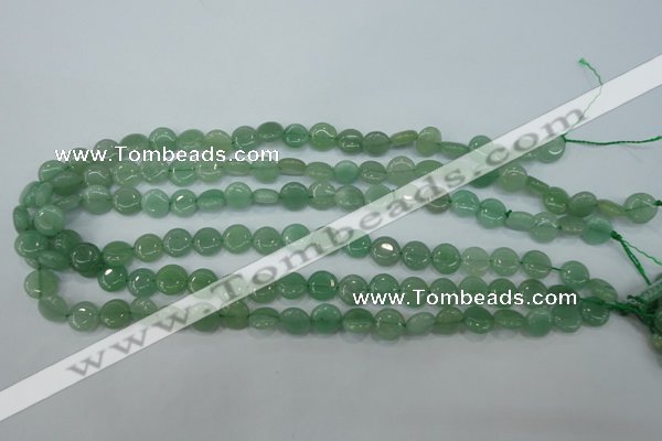 CAJ80 15.5 inches 10mm flat round green aventurine beads wholesale
