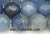 CAJ827 15 inches 10mm faceted round blue aventurine beads