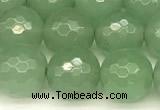 CAJ831 15 inches 8mm faceted round green aventurine beads