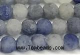 CAJ876 15 inches 6mm round matte blue aventurine beads