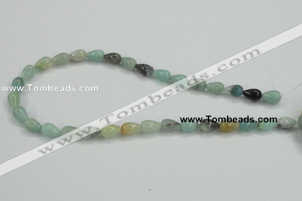 CAM114 15.5 inches 8*12mm teardrop amazonite gemstone beads