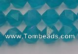 CAM1432 15.5 inches 8mm faceted nuggets dyed amazonite gemstone beads