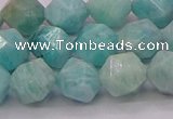 CAM1624 15.5 inches 12mm faceted nuggets amazonite gemstone beads
